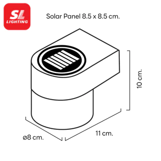 SL LIGHTING โคมผนังภายนอกโซล่าเซลล์ เปลี่ยนแสงได้ รุ่น SOLARWALL-2W2CT ประกันศูนย์