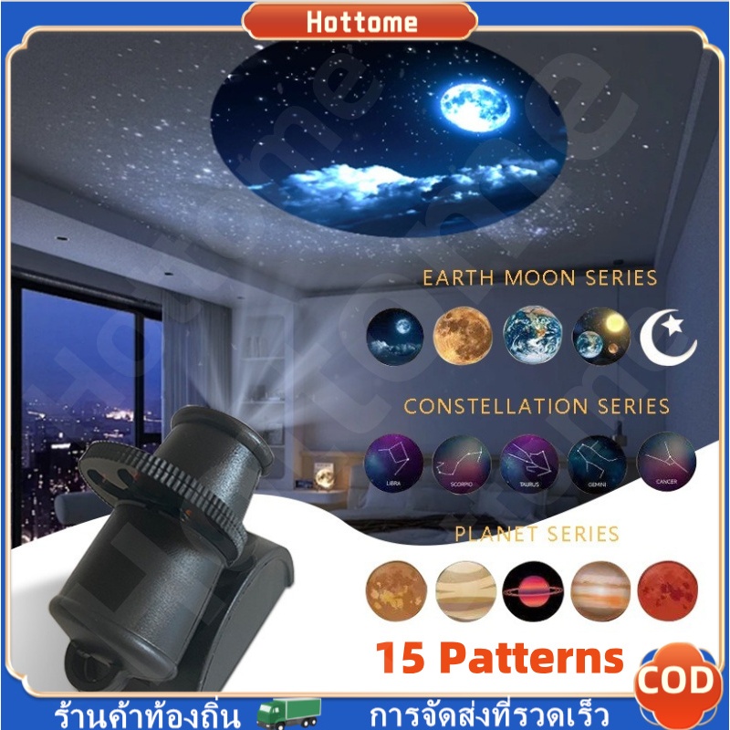 🔶🔶โคมไฟโปรเจคเตอร์ท้องฟ้า โคมไฟดวงดาว โคมไฟฉายดาวเคราะห์ Sky Projector ดวงจันทร์ อุปกรณ์ประกอบฉากภาพ