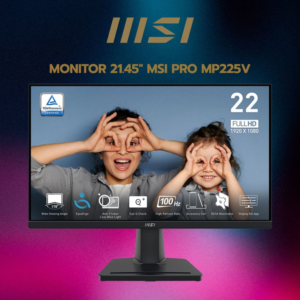 จอมอนิเตอร์ MSI PRO MP225V (VA 100Hz)