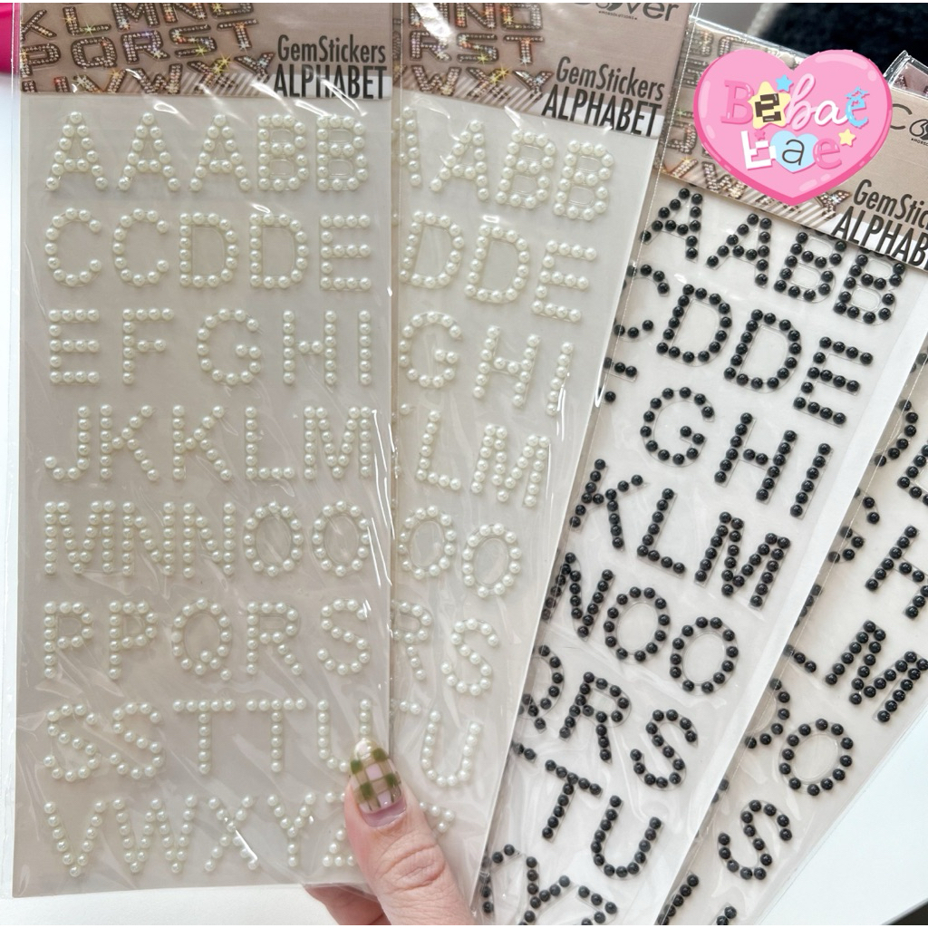 sticker สติ๊กเกอร์มุกตัวอักษรตัวอักษรสูง 2ซม.