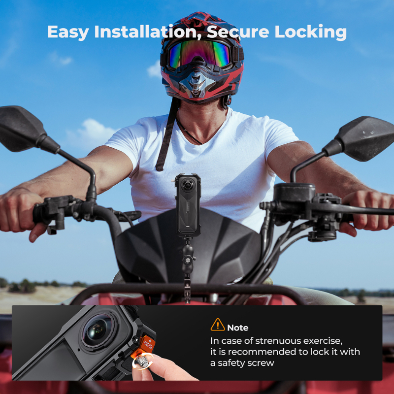 K&F Insta360 X5 เคสอะลูมิเนียม Aluminum Alloy Protective Case with Quick Release (KF31.182) - รูปที่ 3