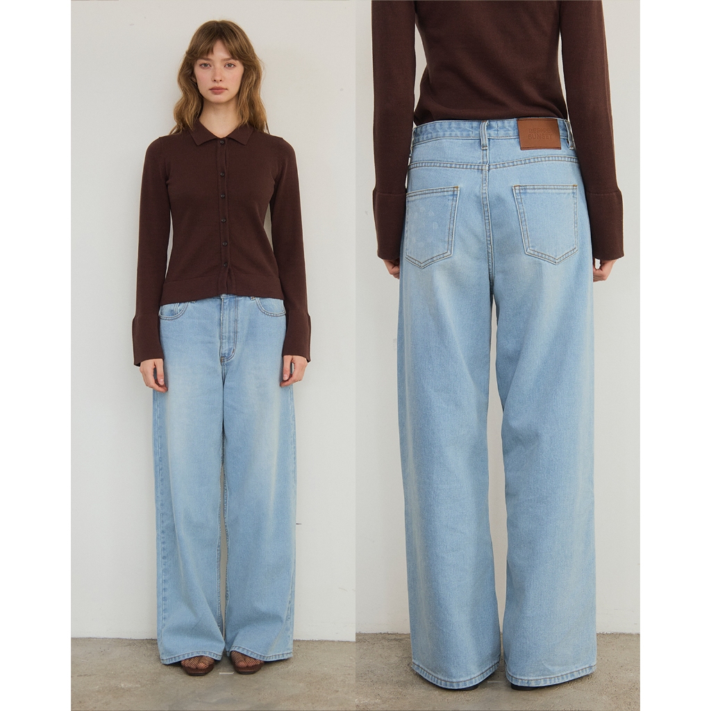 Before Sunset - Sol Signature Wide-Leg Jeans กางเกงยีนส์ขากระบอกกว้าง