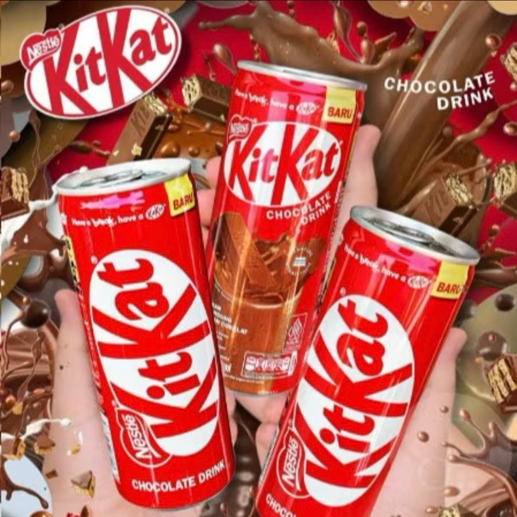 (Halal) Nestle Kit Kat Chocolate Drink 220ml / Set 3 กระป๋อง