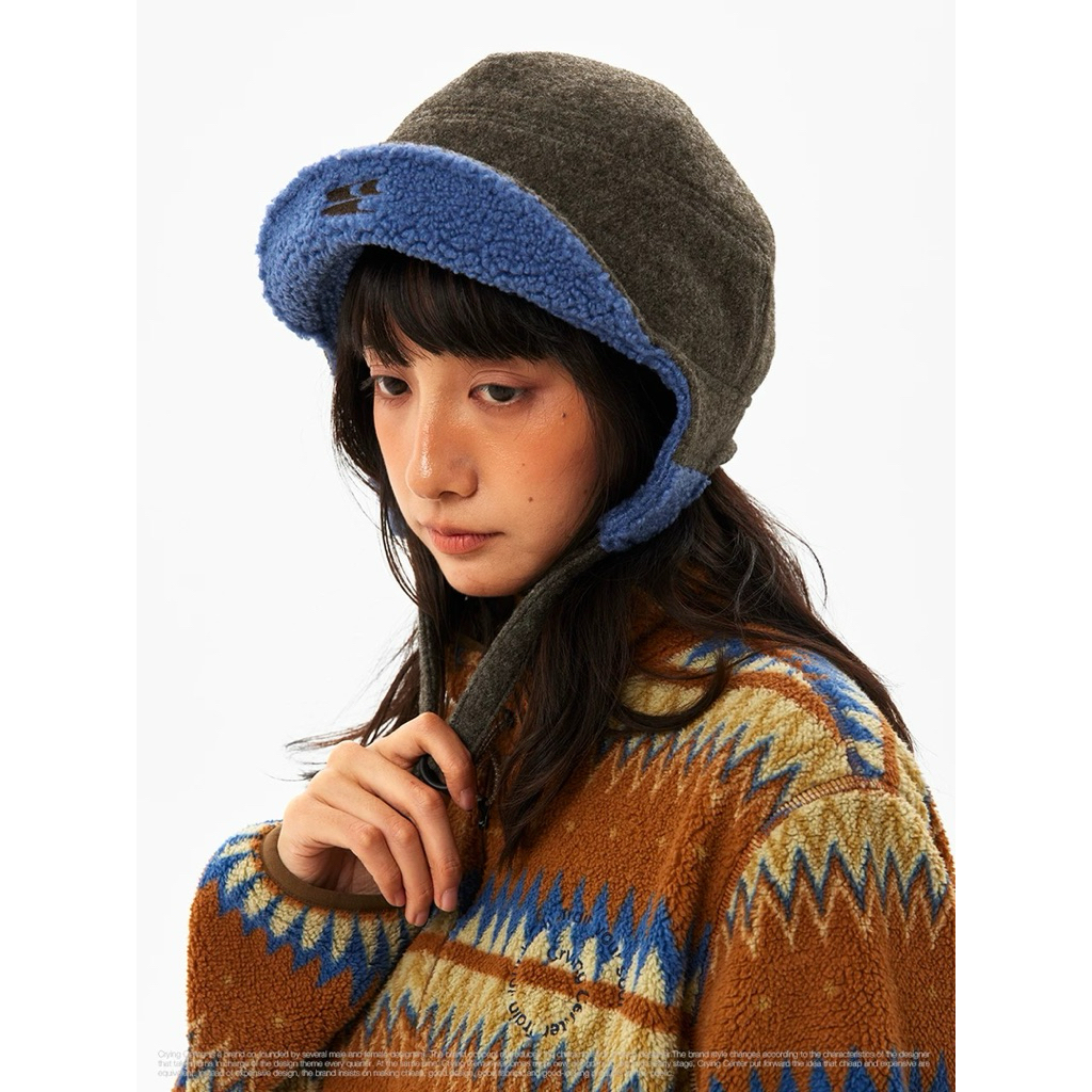 CryingCenter หมวกกันหนาวครายอิ้งเซ็นเตอร์ Wool Flying Hat with Earflaps