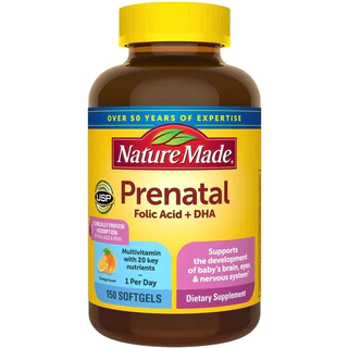 Nature Made Prenatal Multi + DHA 165 Softgels ครบในเม็ดเดียว วิตามินเตรียมตัวตั้งครรภ์