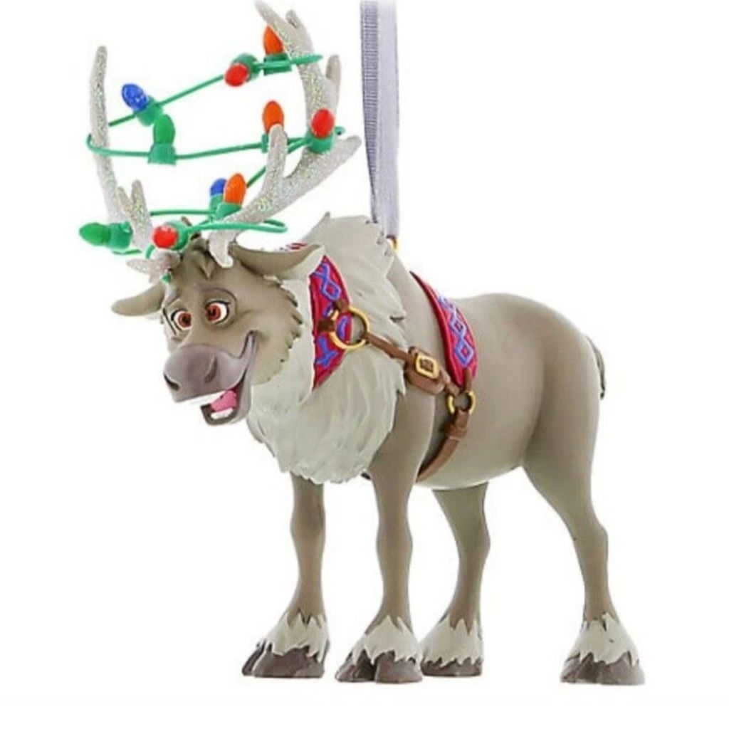 Disney Parks Ornament 2014 Sven Glitter Antlers Tangled Lights Frozen RARE