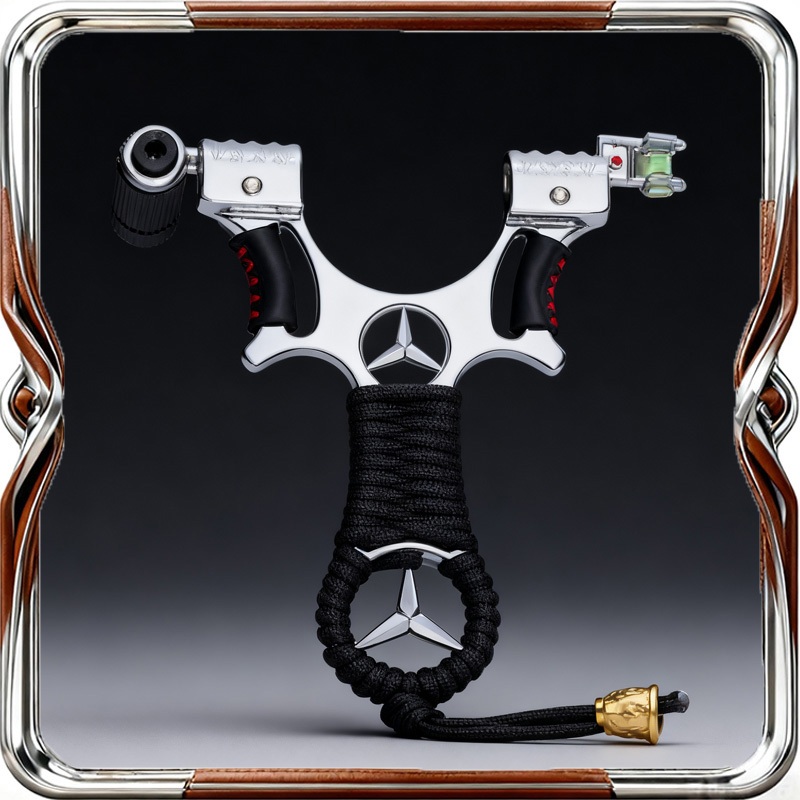 【เครื่องมือยิงปลาสุดปัง】หนังสติ๊กเลเซอร์ Benz｜มีเลเซอร์เล็งเป้า + ยางยืดแรงดึงสูง ยิงปลา-ยิงนกได้ครบจบในชิ้นเดียว! แถมฟร