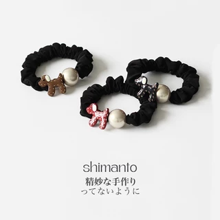 Shimanto ยางรัดผม ตกแต่งน้องหมา สไตล์เกาหลี เครื่องประดับผม สำหรับผู้หญิง