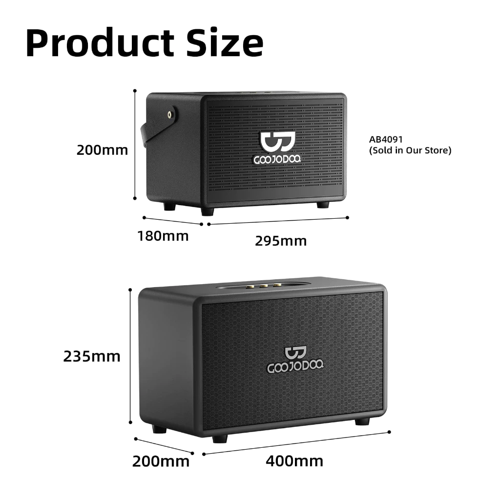 GOOJODOQ Ab4093 ลําโพง Bluetooth 5.3 ลำโพงขนาดใหญ่ 4 ช่อง 40w เสียงเบส 3600mah ไมโครโฟน 2 ตัว thumbnail 3