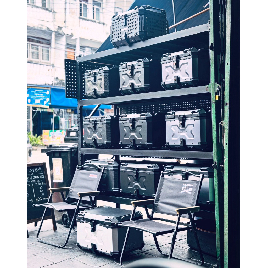 BM MOTOR ของแท้ กล่องติด​รถมอเตอร์​ไซร์ ปี๊บอลูมิเนียม​ กล่องหลัง  กล่องท้าย ปี๊บหลัง ปี๊บท้าย