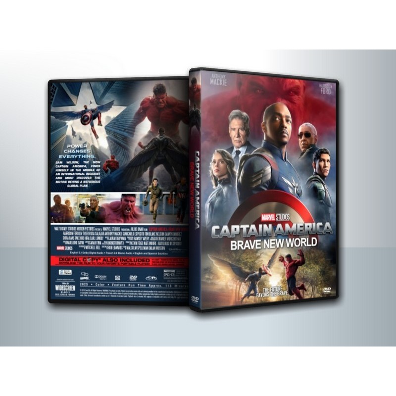 [ DVD Movie มีปก+สกรีนแผ่น ] Captain America: Brave New World (2025) : กัปตัน อเมริกา: ศึกฮีโร่จักรวาลใหม่ ( 1 DVD )