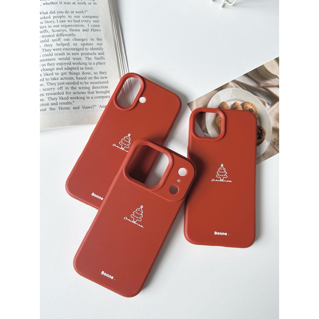 [i18] พร้อมส่งในไทย ต้นคริสต์มาสแดง R1893 เคสไอโฟน งานสกรีน เคสนิ่ม สำหรับ Iphone รุ่น 14-18Promax