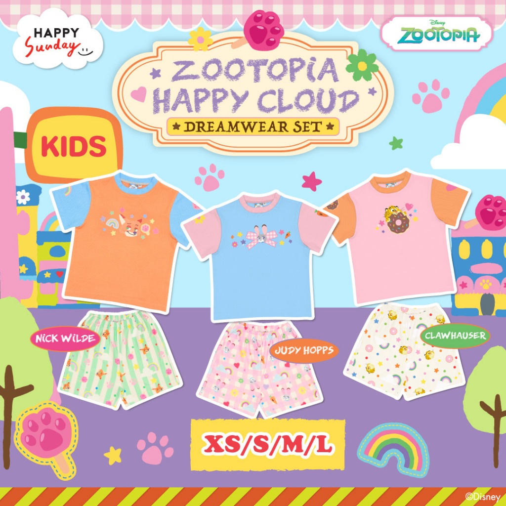 [Kids] ZOOTOPIA HAPPY CLOUD DREAMWEAR SET