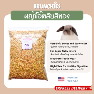 Brunchies หญ้าโอ๊ตอย่างดีร่อนฝุ่น (1kg) สำหรับเด็กกินยาก กระต่าย แกสบี้ ชินชิลล่า