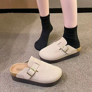 พร้อมส่งจากไทย TX515/TX766 รองเท้าแตะขี้เกียจ หนังพียู พื้นห…