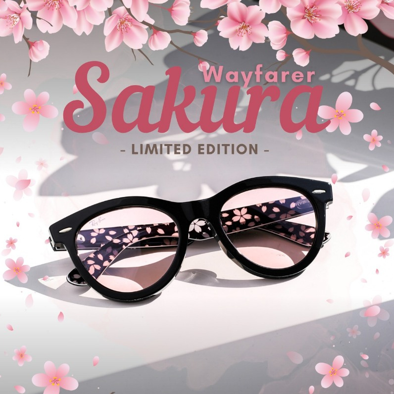 แว่นกันแดด RAY-BAN รุ่น RB2241F 141284 54mm Wayfarer way SAKURA LIMITED EDITION