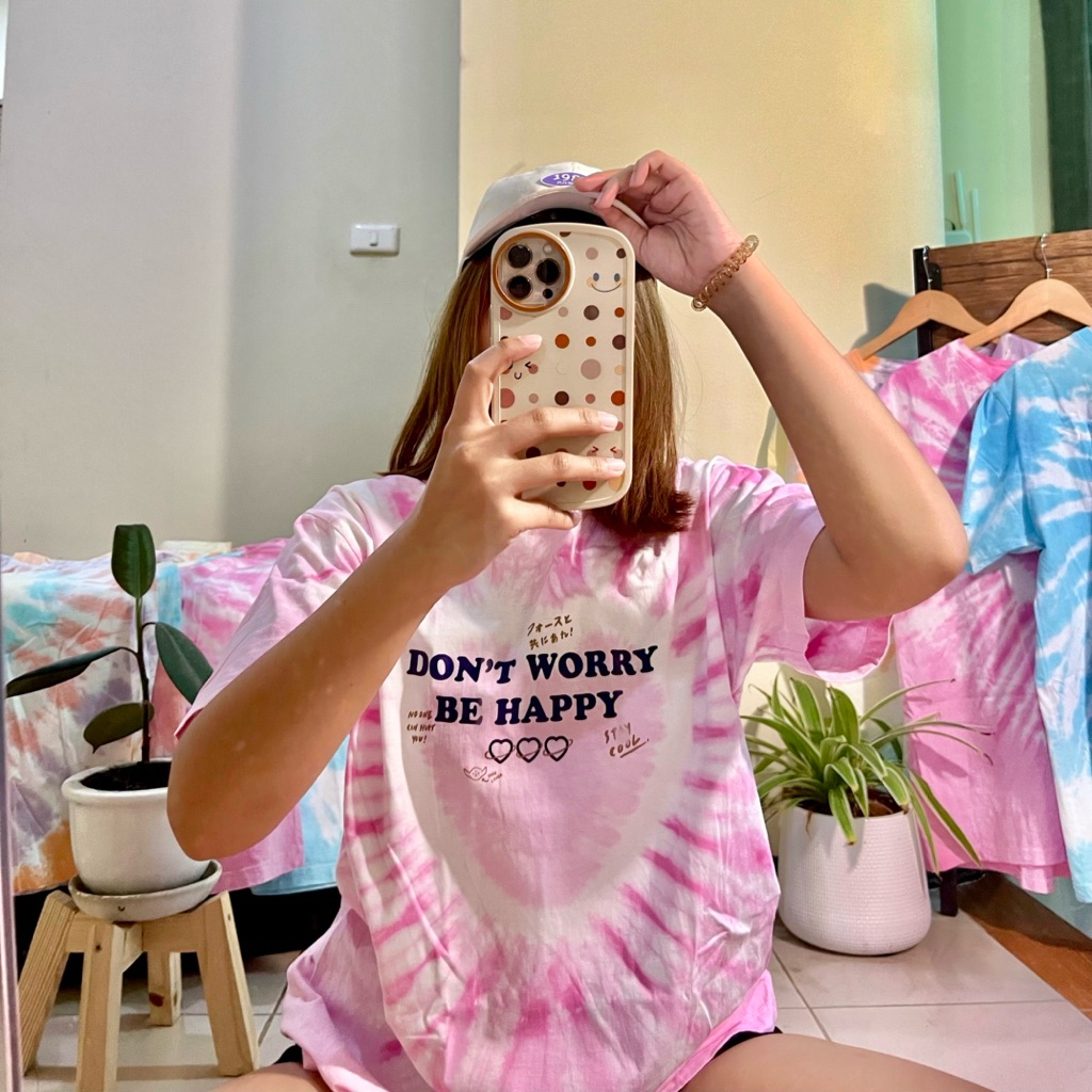 เสื้อมัดย้อมสีชมพู Heart beat🌸พร้อมส่ง📦