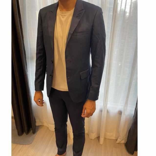 Morgan Homme Le Suit สูทเข้าชุดมอร์แกนสีกรมน้ำเงินของแท้มือสอง จาก 6,800.- สภาพ100% ไม่มีตำหนิ ขนาด 