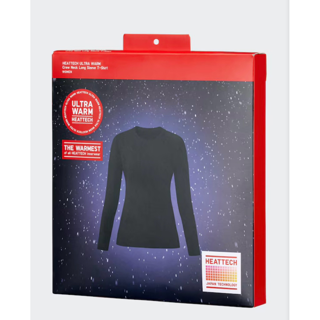 เสื้อยืด Uniqlo  HEATTECH Ultra Warm คอกลม ผู้หญิง | แขนยาว , HEATTECH Ultra Warm T-Shirt Women