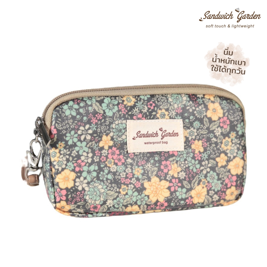 กระเป๋าใส่มือถือสมาร์ทโฟนแบบ 1 ช่อง ทรงซิปโค้ง มีหลายลายให้เลือก แบรนด์ Sandwich Garden (กว้าง 17.0 ซม. * สูง 9.5 ซม.)