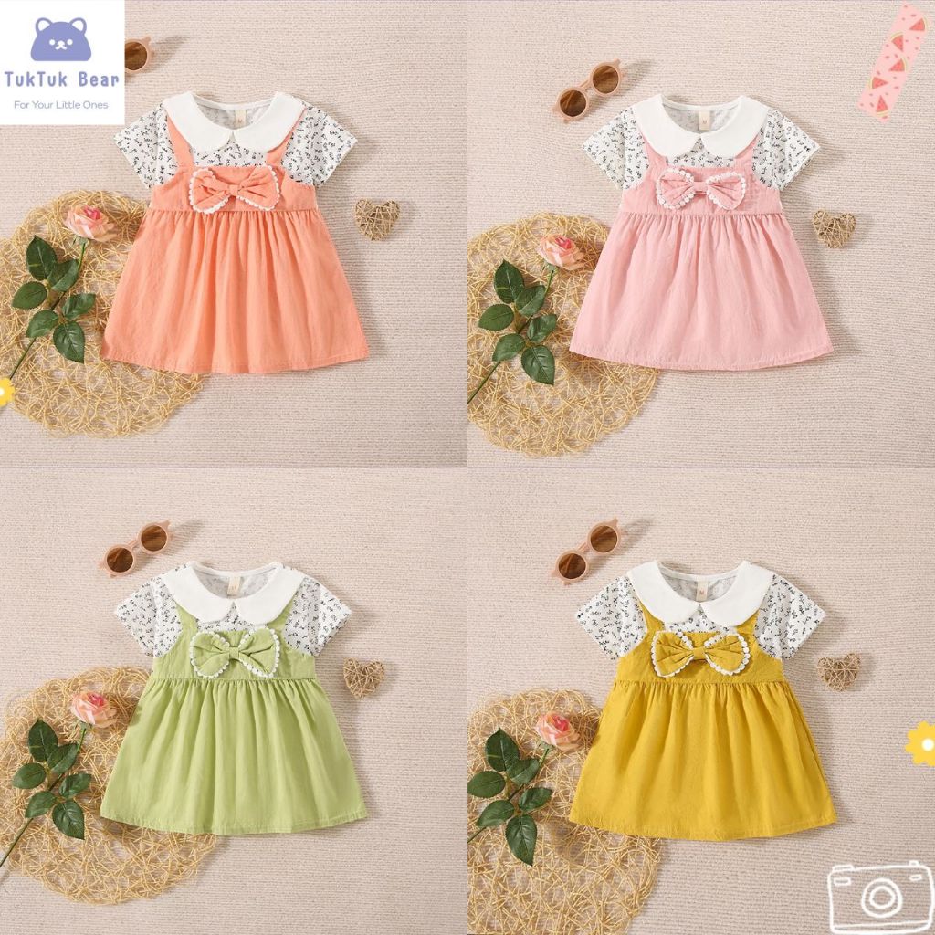 ชุดกระโปรงเด็ก ชุดเด็กน่ารัก มีหลายสี ดีไซน์แฟชั่น หวานๆเด็กผู้หญิง ผ้าคุณภาพดี