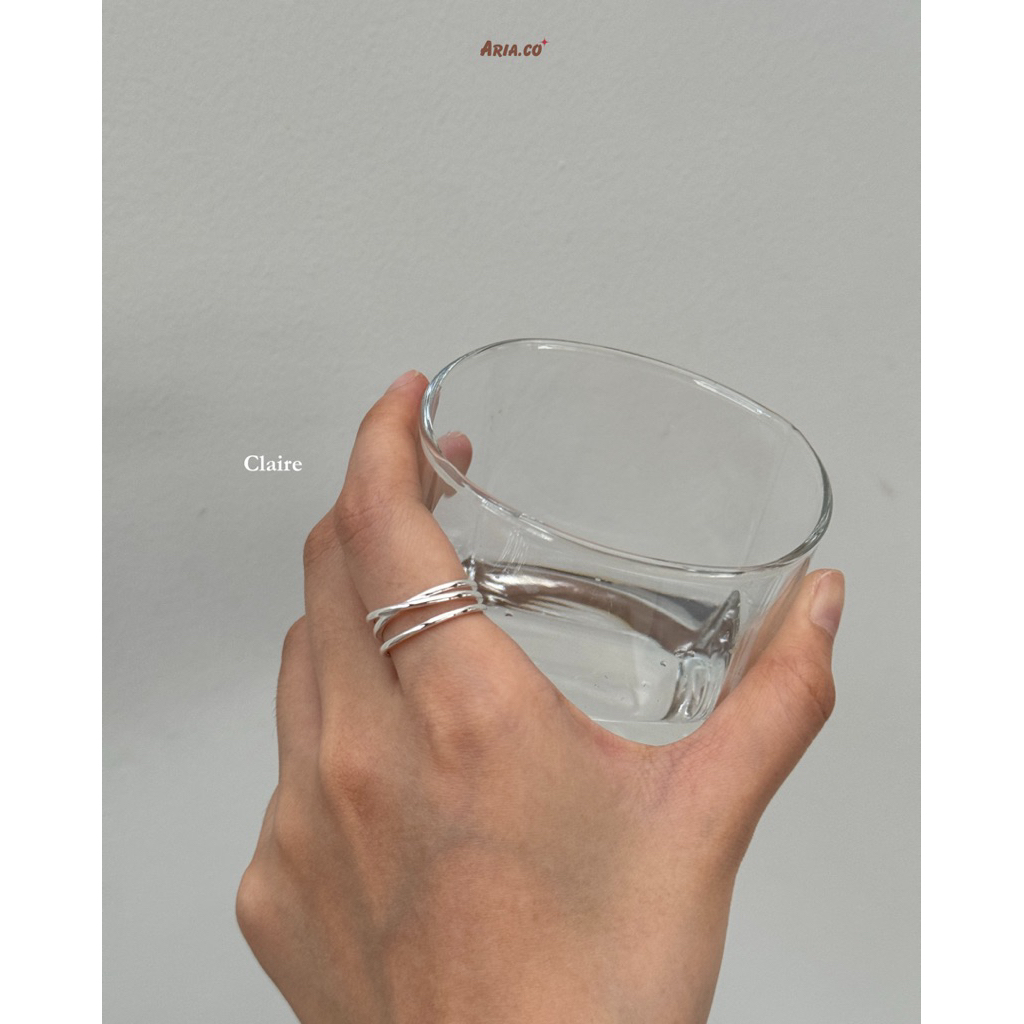 Claire Ring (Silver) ปรับขนาดได้-Aria.co