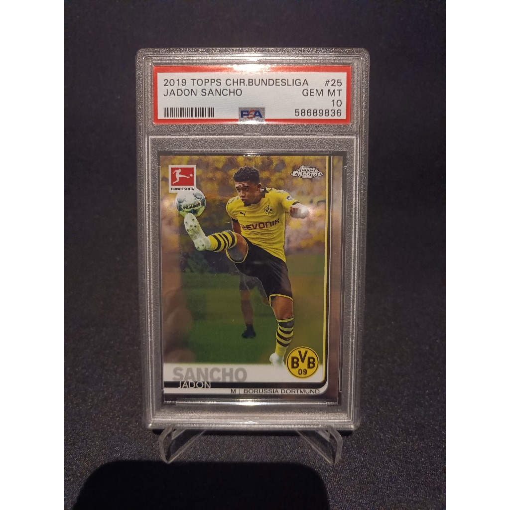 Jadon Sancho Rookie Card 2019 Topps Chrome Bundesliga PSA 10