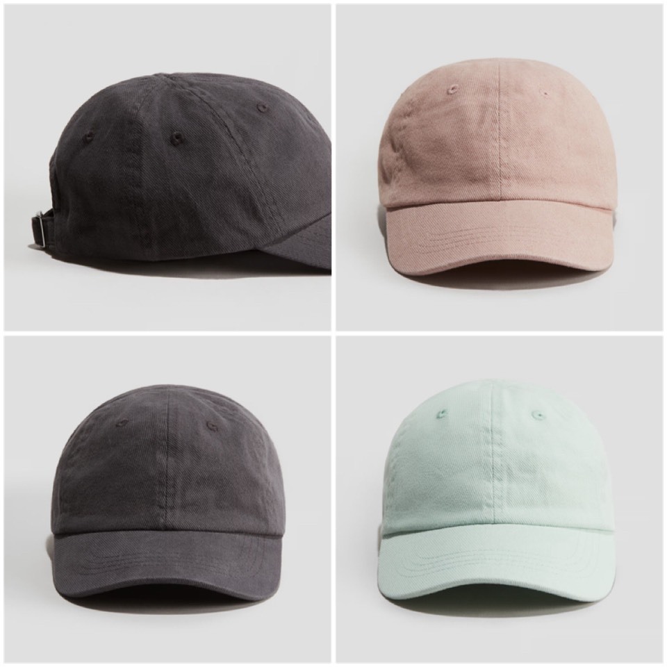 H&M หมวกแก๊ป Cap แบบปรับสายได้ ด้านหลังเลื่อนได้ 1.5-6 ปี / 6-10 ปี ของใหม่ แท้ พร้อมส่ง