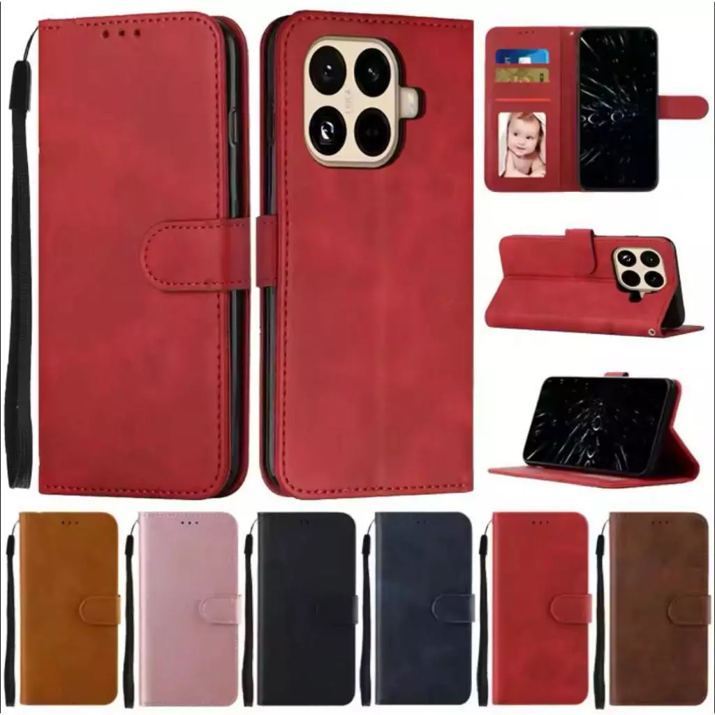 เคส กระเป๋า ฝาพับ กระดุม สำหรับ Xiaomi Mi15Tpro Mi15T Mi15 Mi15pro Mi15Ultra เคสกะเป๋าหนัง มีแม่เหล็ก ตั้งได้ เปิดปิด