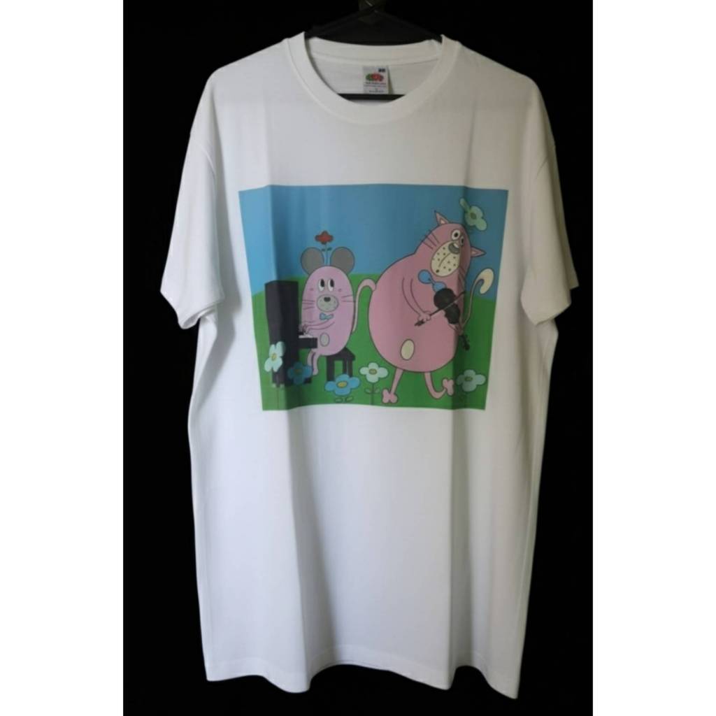 เสื้อยืดคอตตอนสกรีนลายการ์ตูนน่ารักๆ T-Shirt Cartoon Music Art Cotton 100% รหัสCT006 เนื้อผ้านิ่ม ใส