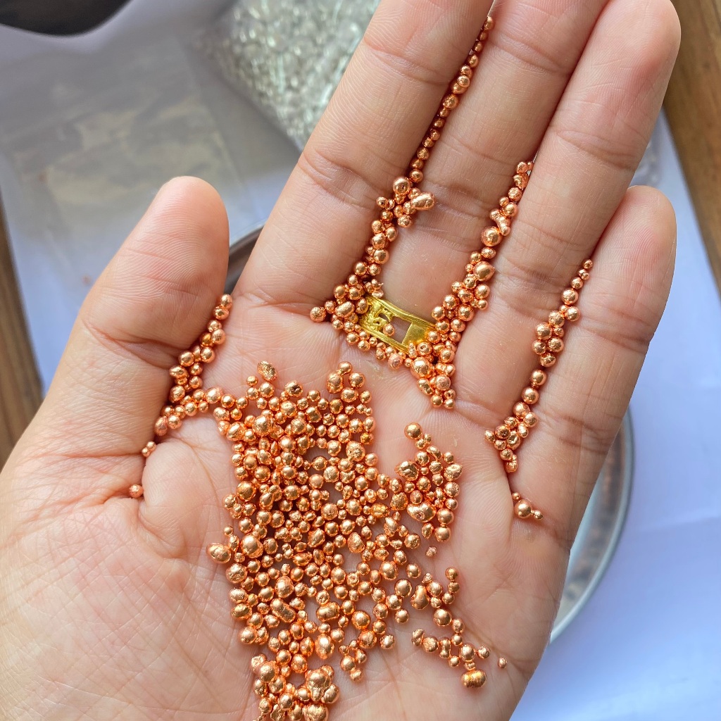 ทองแดงบริสุทธิ์ 99.99% -  50 กรัม Fine Copper Grains 99.99% - 50 G.