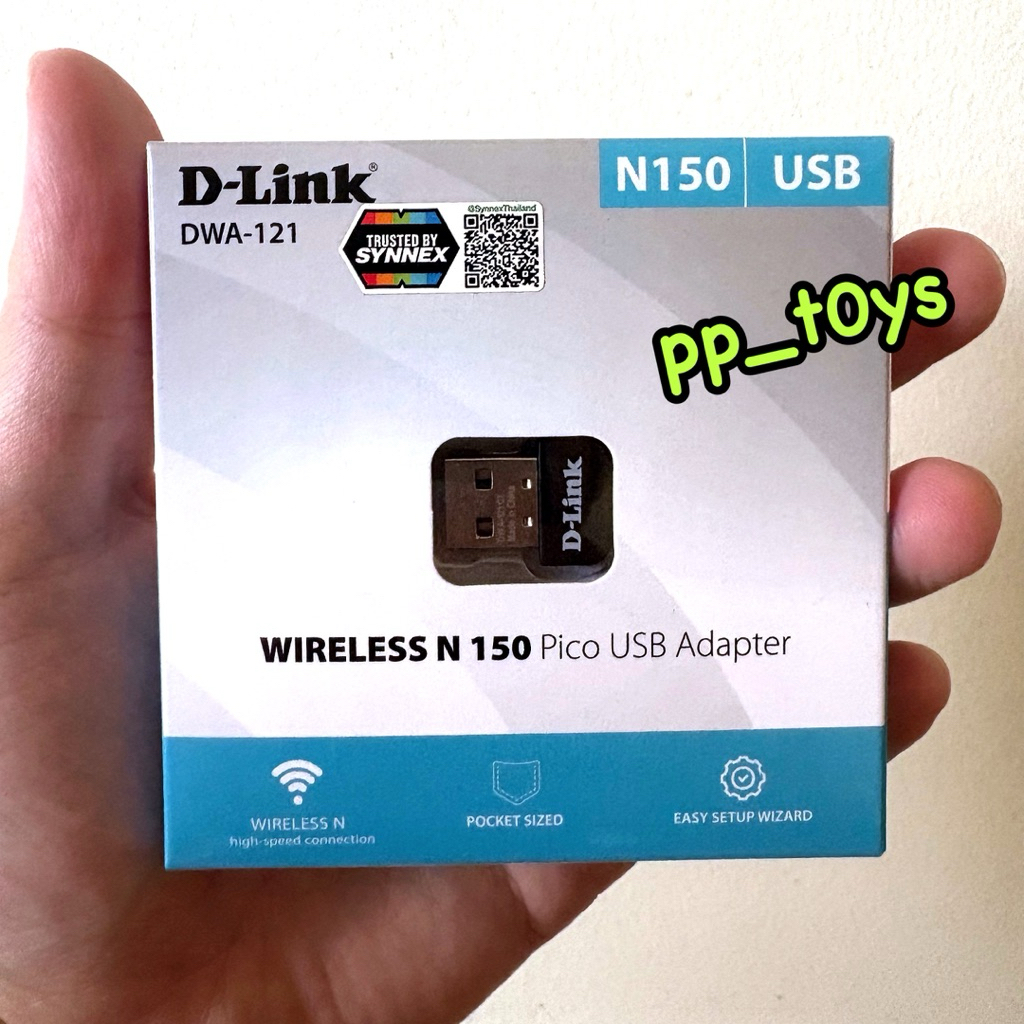 (ของแท้) อุปกรณ์รับสัญญาณ Wireless Pico USB Adapter D-LINK (DWA-121) N150 PC Notebook