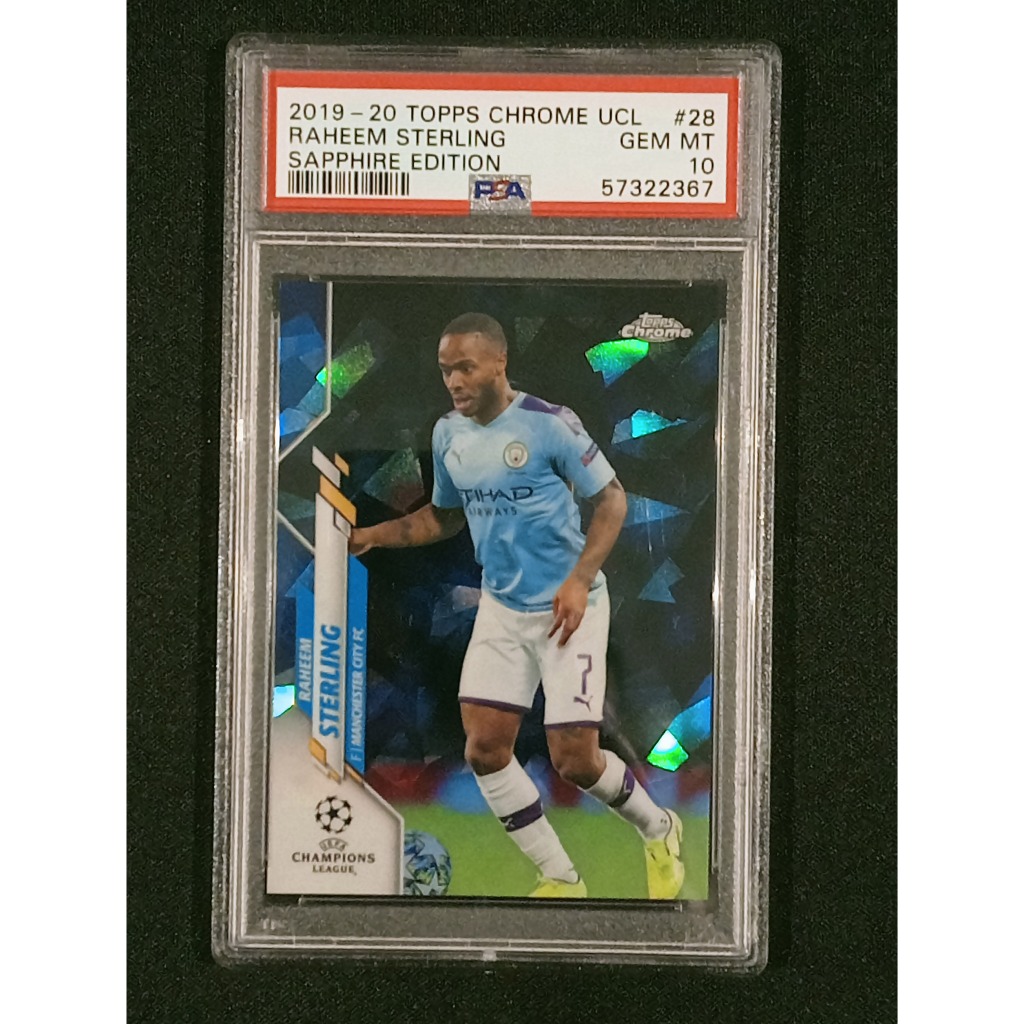 Raheem Sterling 2019 Topps Chrome Sapphire Edition PSA 10