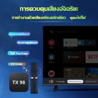 TV BOX กล่องทีวี 4K กล่อง Android 12.0 8+128GB รองรับภาษาไทย รองรับ Wifi Bluetooth5.0 รองรับ Google Assistant