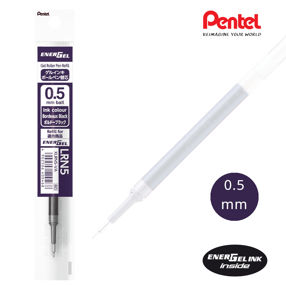 Pentel ปากกา Energel แบบกด ขนาด 0.5 มม หมึกโทนดำ เขียว ฟ้า ม่วง และไส้เติม - รูปที่ 6
