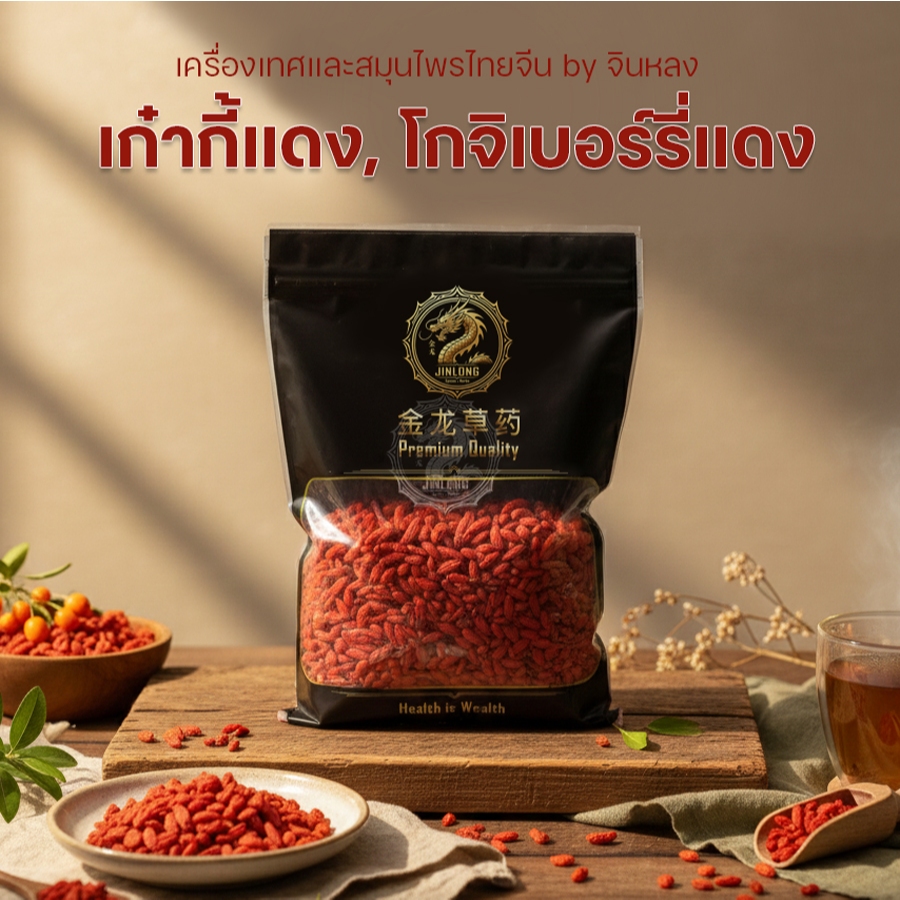 เก๋ากี้แดง Goji Berries เก๋ากี้หวาน โกจิเบอร์รี่อบแห้ง เก๋ากี้ (枸杞) เม็ดใหญ่ เกรดA เก๋ากี้อบแห้ง เก๋