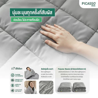 Smile By Picasso ผ้าห่ม 4 Seasons ใยโพลีเอสเตอร์/ผ้าไมโครซาติน ขนาด 60x80 นิ้ว
