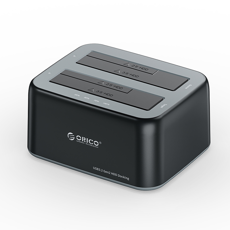 (พร้อมส่ง) ORICO รุ่น 6829C3-C 2.5"/3.5" SATA HDD/SSD Dual-bay Dock with Offline Clone Function