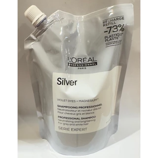 Loreal Silver Shampoo Loreal Serie Expert Silver Shampoo Refill 500ml.ลอรีอัล ซิลเวอร์ แชมพู ถุงรีฟิล แชมพูม่วง