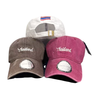 หมวกวินเทจ ทรงแก๊ป ปักตัวอักษรThailandแน่นๆ ผ้าฝ้ายอย่างดี สินค้าคุณภาพดี มีปลายทาง