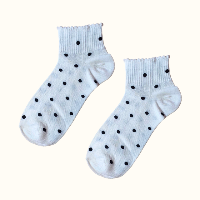 🖤⚪ ถุงเท้าข้อสั้น โทนขาวดำแมชกับชุดง่าย คอลเลคชั่น “Black Spot” ⚪🖤 - รูปที่ 6