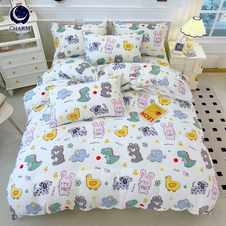 Charm Dreamy ชุดผ้าปูที่นอน พร้อมปลอกหมอน ZOO 3.5/5/6 ฟุต (มีแบบพร้อมผ้านวม) Bedding Set