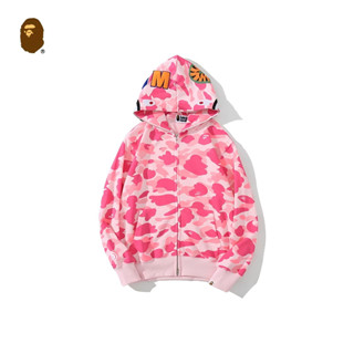 BAPE🇯🇵 ABC CAMO RAYON RELAXED FIT SHARK FULL ZIP HOODIE-RED/…