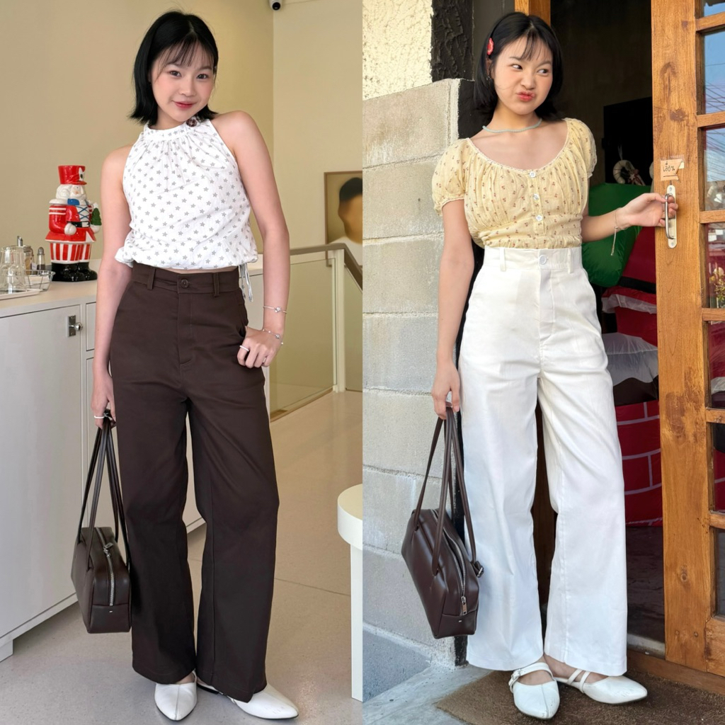 150cm puppy กางเกงขายาว ผ้า cotton jeans ติดกระดุม ความยาว37นิ้ว [playwork.store] (025-puppy)