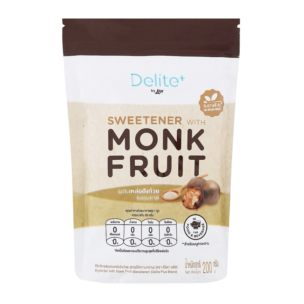 East Delite monk fruit 200 g. น้ำตาลผสมหล่อฮั้งก้วย จากธรรมชาติ
