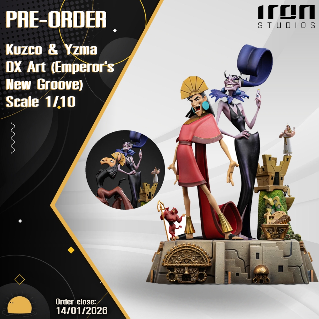 Pre-order Iron Studios Kuzco & Yzma DX Art (Emperor's New Groove) Scale 1/10