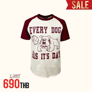 Hybrid T-shirt Men  ไฮบริดเสื้อยืดชาย สีครีม-แดง (Light Brow…