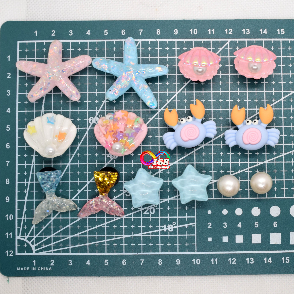 10 ชิ้น เซ๊ต ทะเล[ JB.91 ]🇹🇭ร้านไทย#jibbitz#จิบบิท#ติดรองเท้า#กระเป๋า#DIY น่ารัก อุปกรณ์เสริม - รูปที่ 3