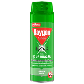 ไบกอนเขียว สเปรย์กำจัดยุง ยาฉีดยุง มด แมลงสาบ 300 มล Baygon Multi Insect Killer Aeresol Spray 300ml