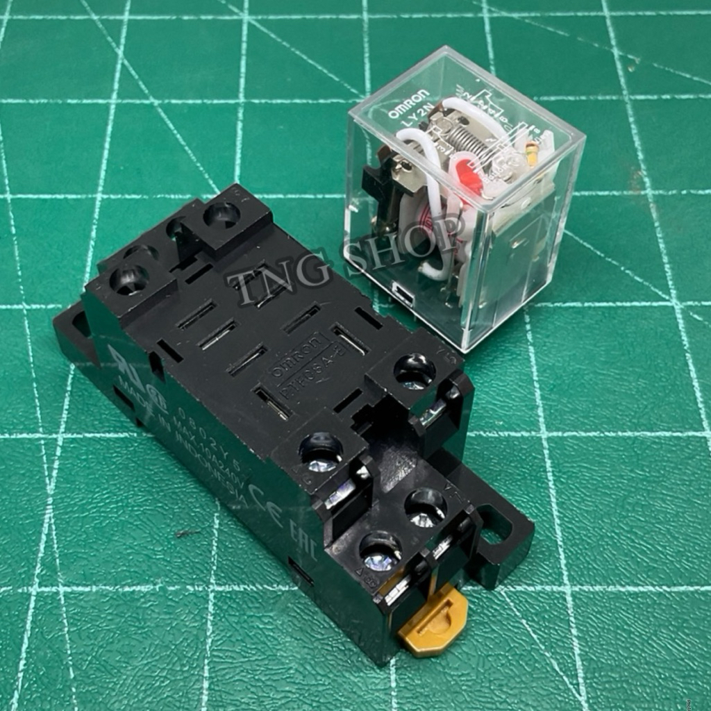 LY2N พร้อมซ็อกเก็ต รีเลย์ 12VDC 24VDC 24VAC 110VAC 220VAC พร้อมส่ง